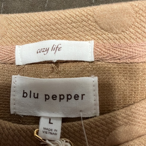 Blu Pepper ladies size Large 2 piece top and shorts Swiss dot pattern - Picture 3 of 9